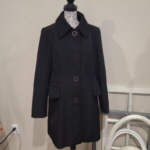 Anne‎ Klein Women's Size M. Black Coat polished work career casual everyday
